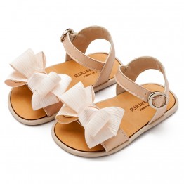 BabyWalker Βαπτιστικά παπούτσια Πέδιλο με φιόγκο Nουντ BS.3592